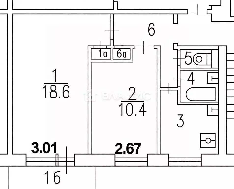 2-к кв. Москва ул. Молостовых, 19К4 (44.7 м) - Фото 2