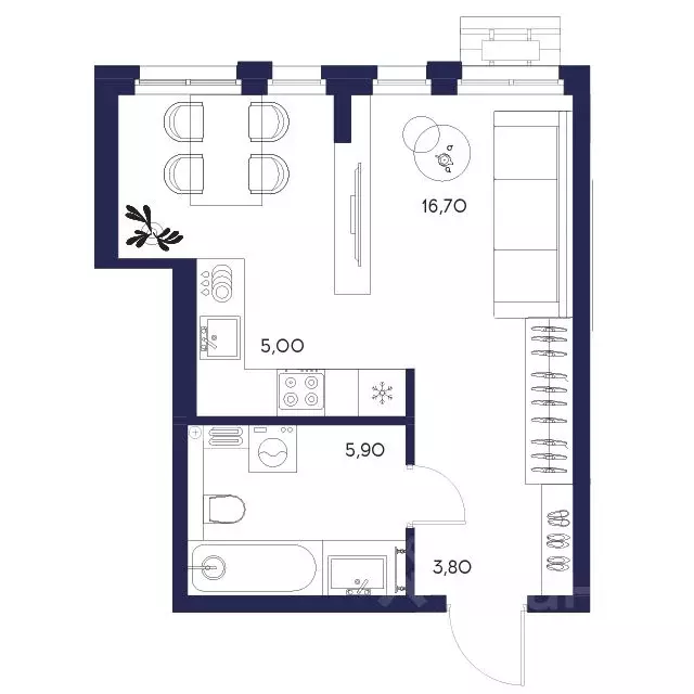 1-к кв. Пензенская область, Пенза Засурье мкр, Лес жилой комплекс ... - Фото 1