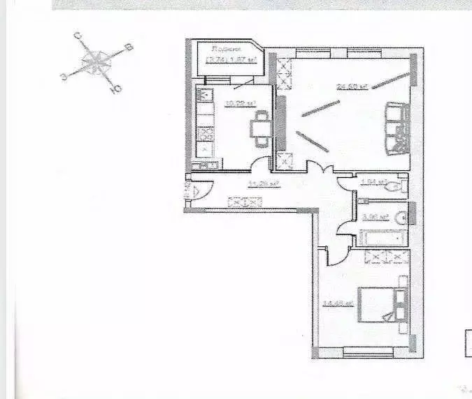 2-к кв. Татарстан, Казань ул. Лукина, 50А (66.2 м) - Фото 1