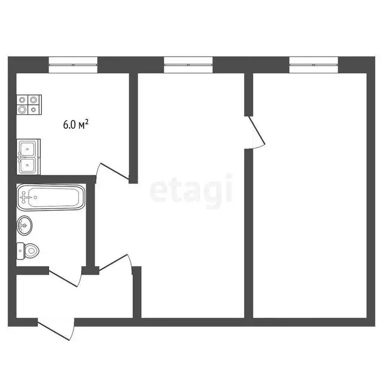 2-комнатная квартира: Миасс, улица Менделеева, 27 (44.5 м) - Фото 1