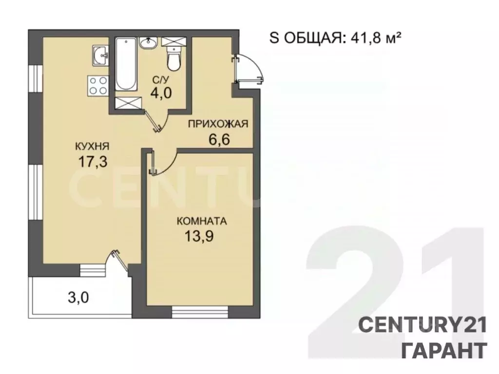 1-к кв. Ленинградская область, Ломоносовский район, Аннинское ... - Фото 2