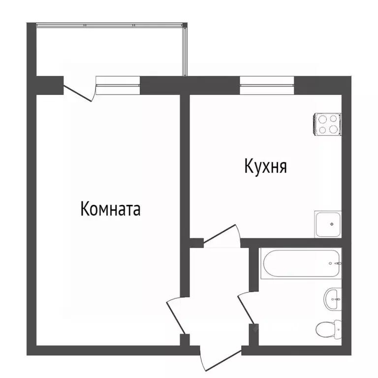 1-к кв. Бурятия, Улан-Удэ Тобольская ул., 59 (21.5 м) - Фото 0