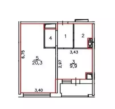 1-комнатная квартира: Александровка, Ясная улица, 2 (39.6 м) - Фото 1