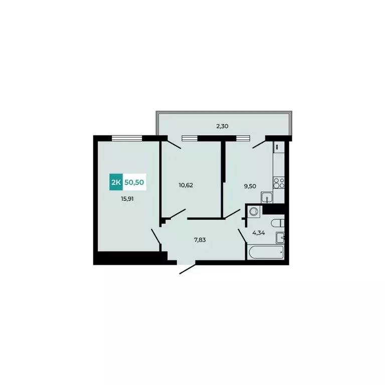 2-к кв. Ростовская область, Аксайский район, Щепкинское с/пос, пос. ... - Фото 1