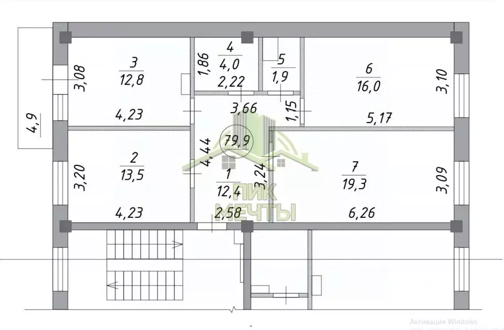 3-к кв. Бурятия, Улан-Удэ 47-й кв-л, ул. Конечная, 10к2 (79.9 м) - Фото 2