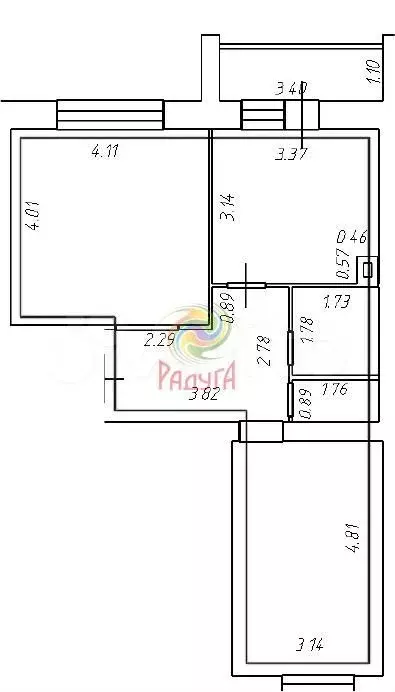 2-к. квартира, 56 м, 6/10 эт. - Фото 0
