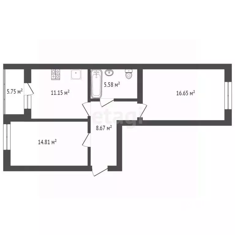 2-к кв. Ярославская область, Ярославский муниципальный округ, с. ... - Фото 2