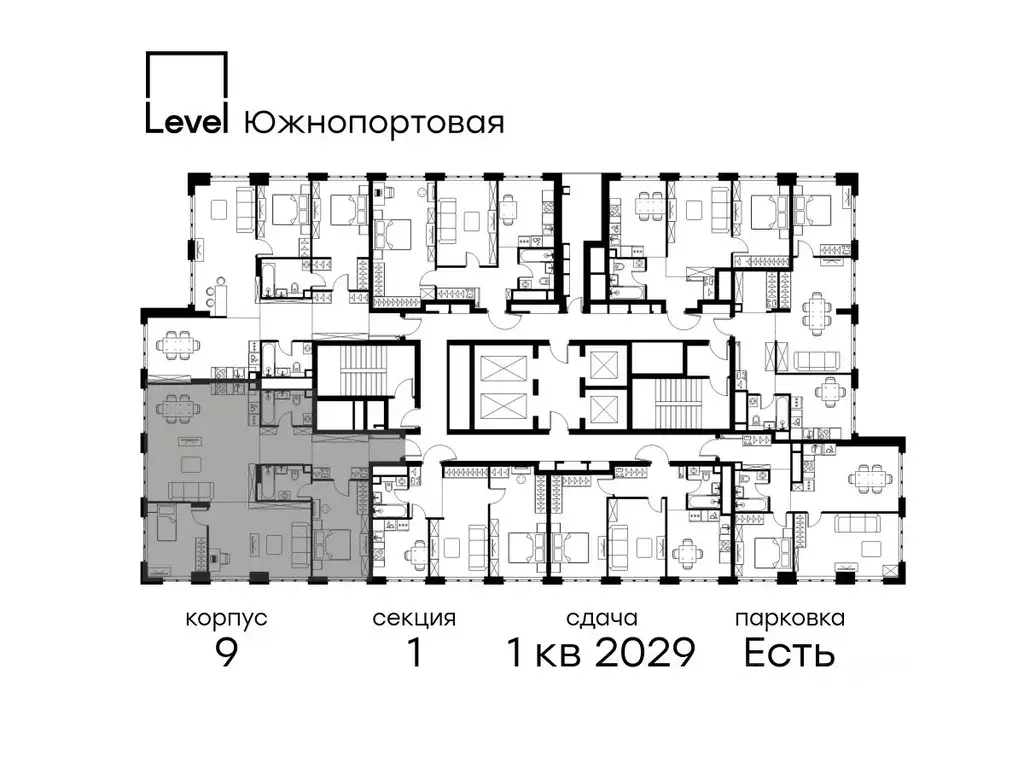 3-к кв. Москва Левел Южнопортовая жилой комплекс (107.7 м) - Фото 1