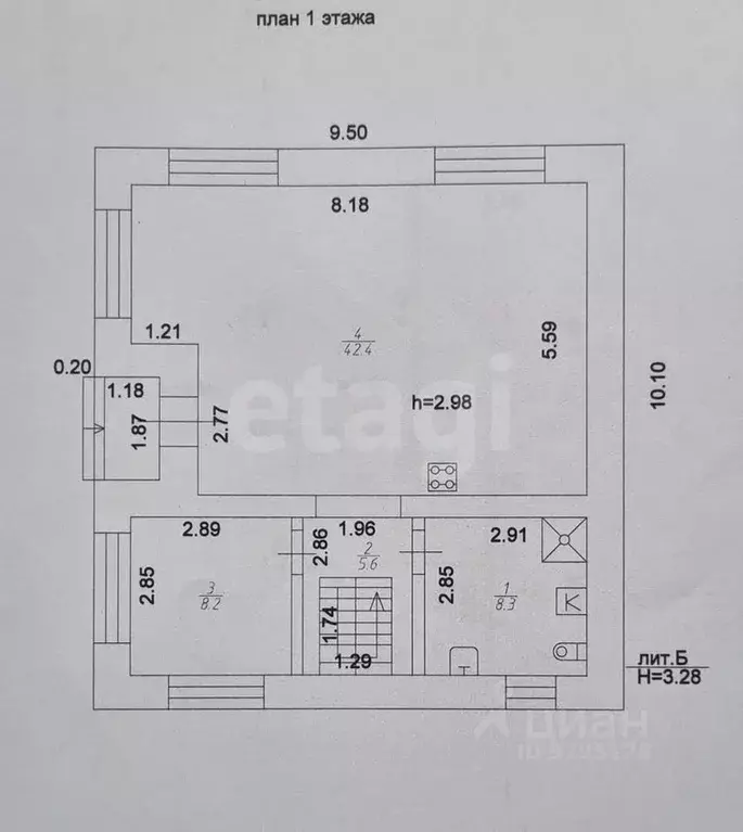 Дом в Татарстан, Казань ул. Железнодорожников, 31Б (188 м) - Фото 2