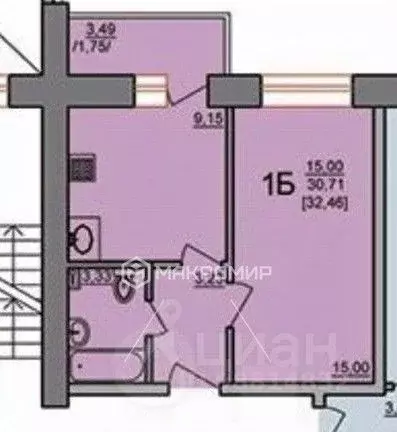 1-к кв. Челябинская область, Челябинск ул. Профессора Благих, 65 (34.0 ... - Фото 1