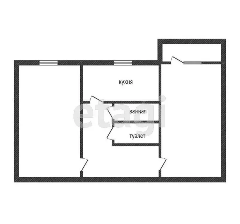 2-комнатная квартира: Светлые Поляны, микрорайон № 1, 4 (52.9 м) - Фото 1