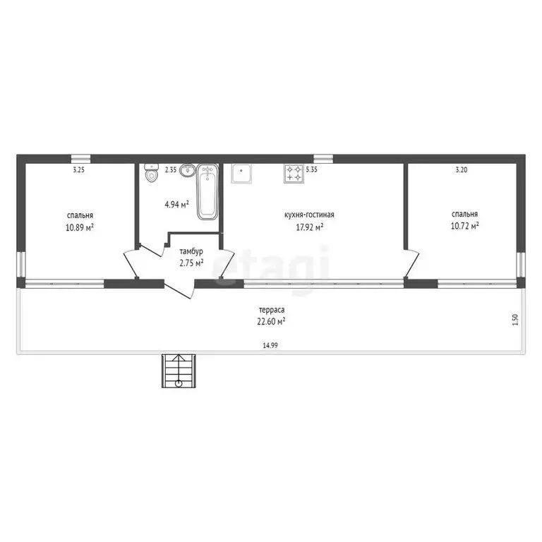 Дом в деревня Канищево (60 м) - Фото 1