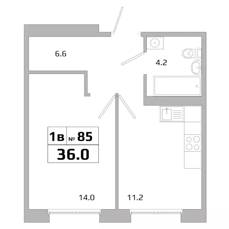 1-комнатная квартира: Иркутск, городок ИВАТУ (36 м) - Фото 1