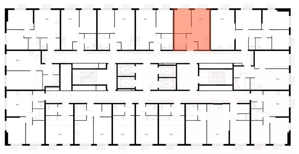 1-к. квартира, 32,6 м, 14/33 эт. - Фото 1