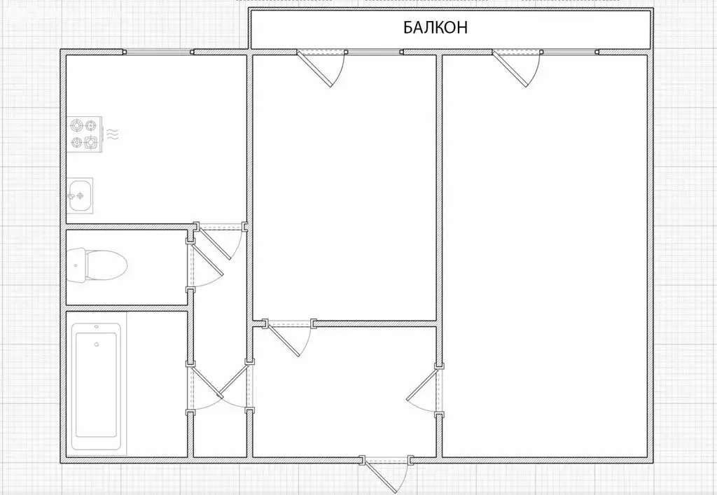 2-комнатная квартира: серпухов, улица ворошилова, 165а (47 м) - Фото 1