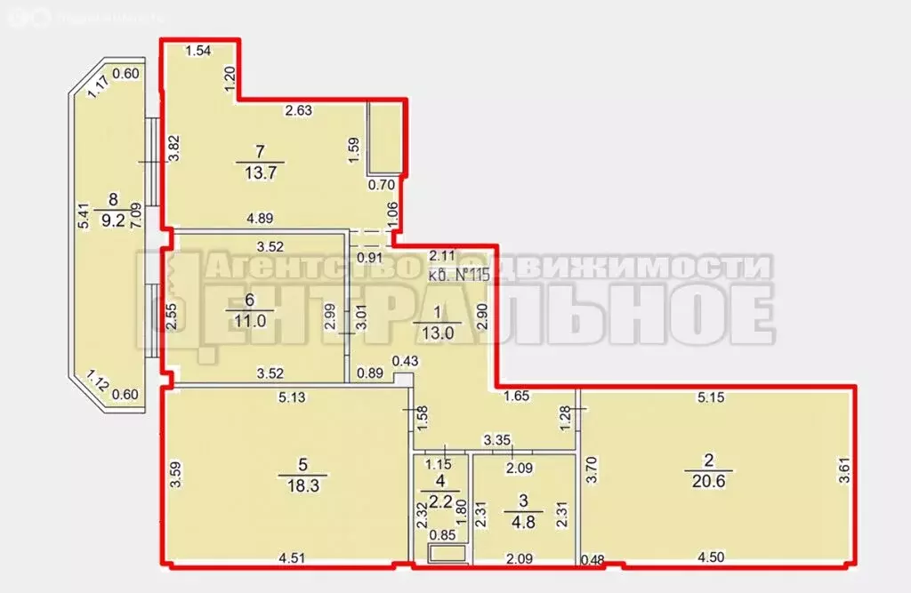 3-комнатная квартира: Смоленск, Кловская улица, 11А (93.5 м) - Фото 0