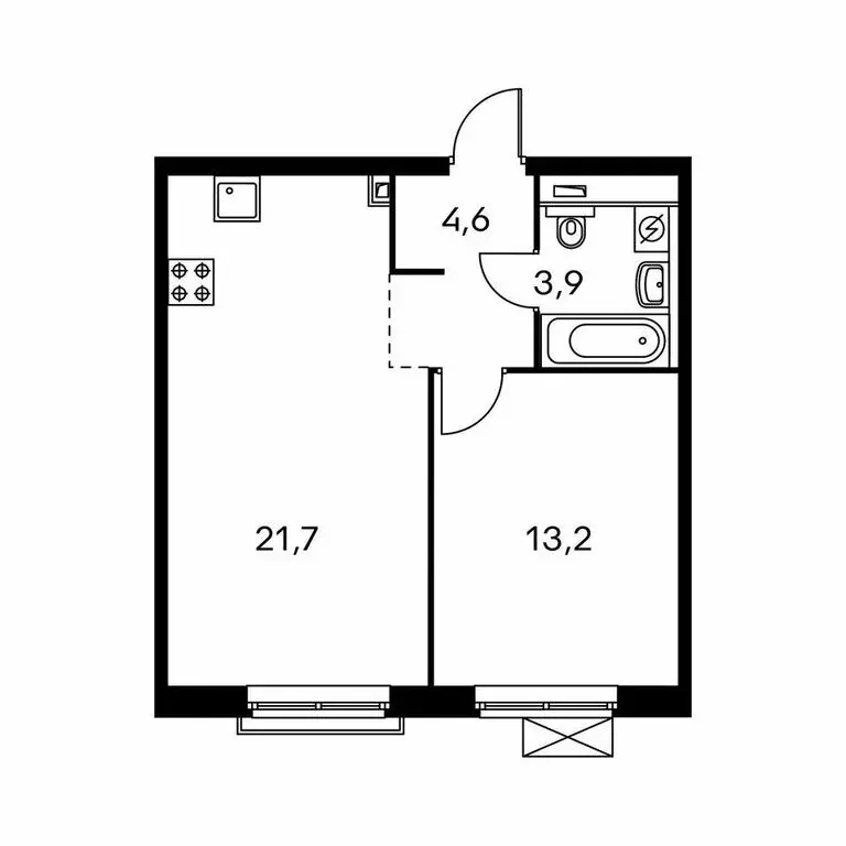 1-комнатная квартира: Москва, улица Михайлова, 30Ак4 (45 м) - Фото 1