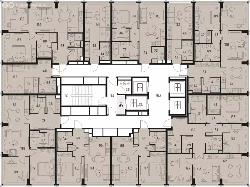 3-комнатная квартира: москва, летниковская улица, 11/10 (76.6 м) - Фото 1