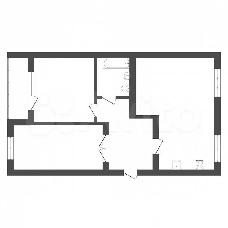 3-к. квартира, 74,5 м, 3/9 эт. - Фото 0
