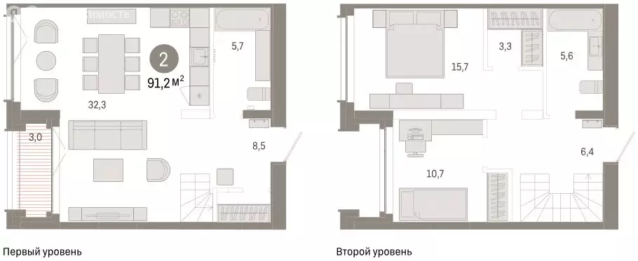 3-комнатная квартира: Тюмень, улица Республики, 205к2 (90 м) - Фото 2