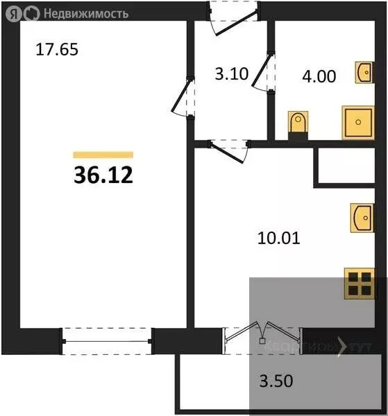 1-комнатная квартира: Воронеж, Цимлянская улица, 10 (35.89 м) - Фото 1