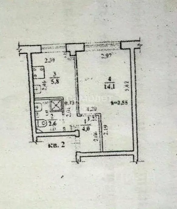 1-к кв. Забайкальский край, Чита Северный мкр, 20 (26.5 м) - Фото 2