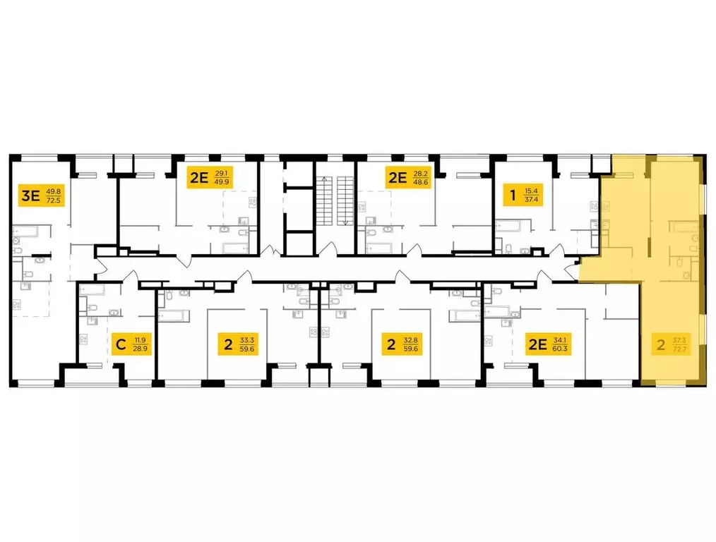 2-к кв. Москва Филатов Луг жилой комплекс, к6 (72.7 м) - Фото 0