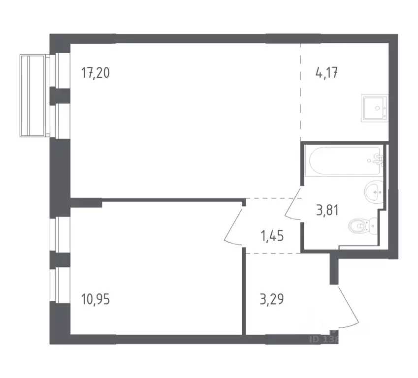 1-к кв. Московская область, Одинцовский городской округ, с. Лайково, ... - Фото 1