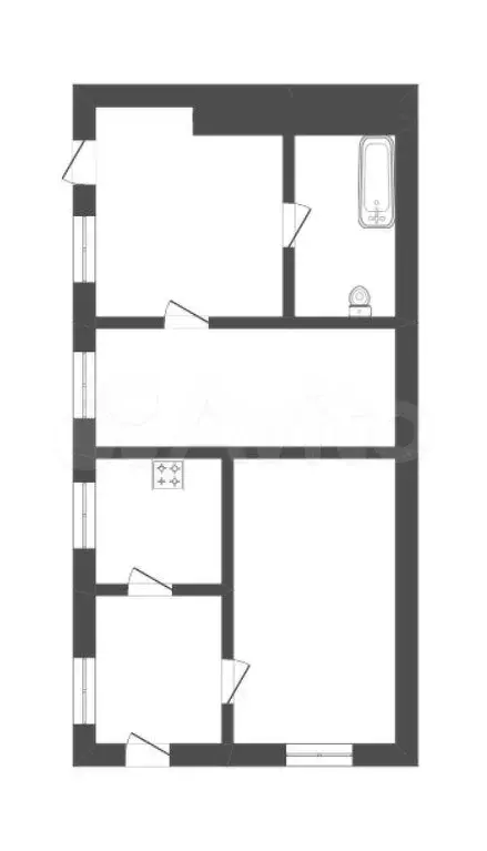 2-к. квартира, 65 м, 1/1 эт. - Фото 0