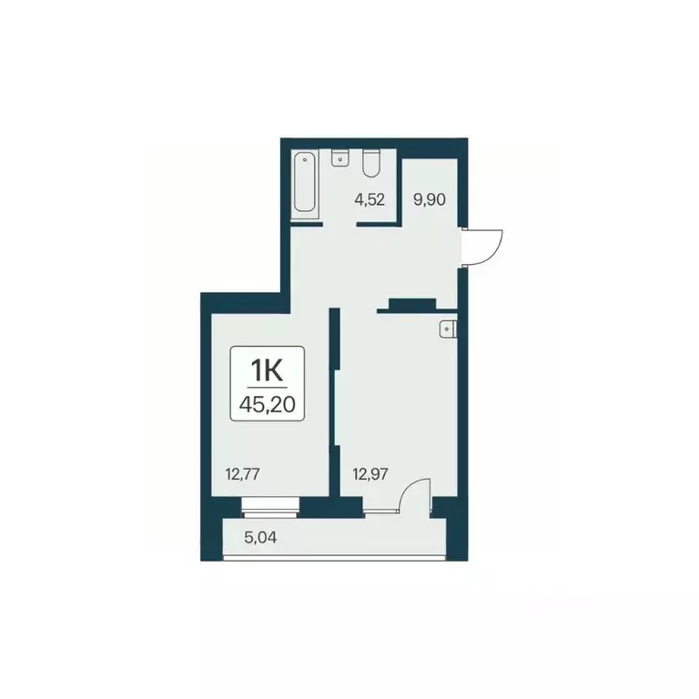 1-к кв. Новосибирская область, Новосибирск Игарская ул., 19/4 (45.2 м) - Фото 0
