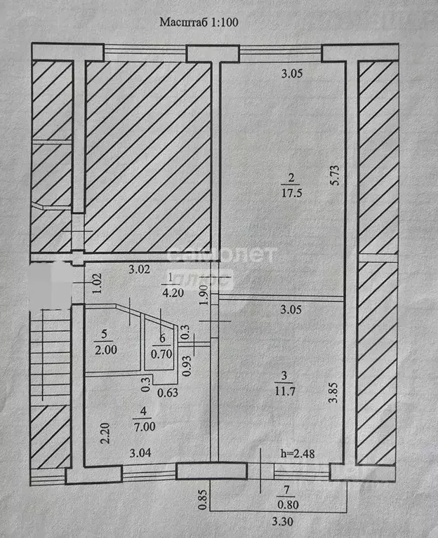 2-к кв. Башкортостан, Мелеуз 32-й мкр, 24 (43.1 м) - Фото 1