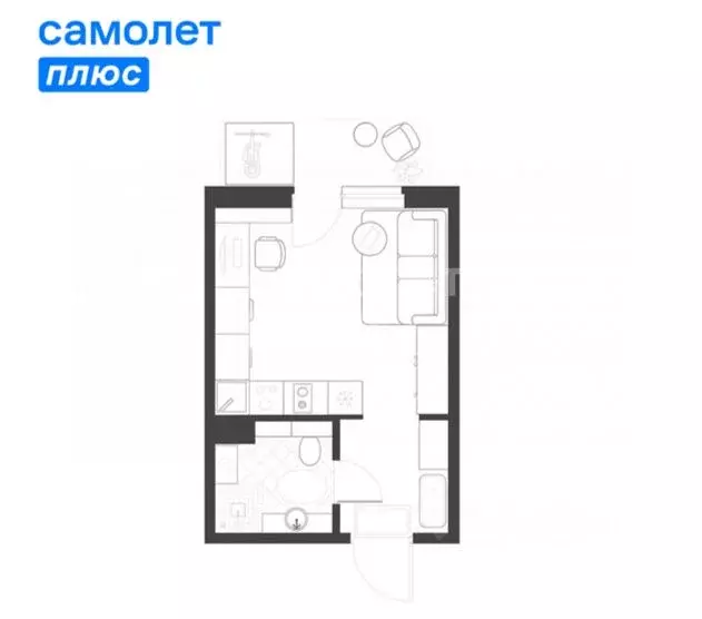 Студия Свердловская область, Екатеринбург ул. Таватуйская, 14А (29.8 ... - Фото 2