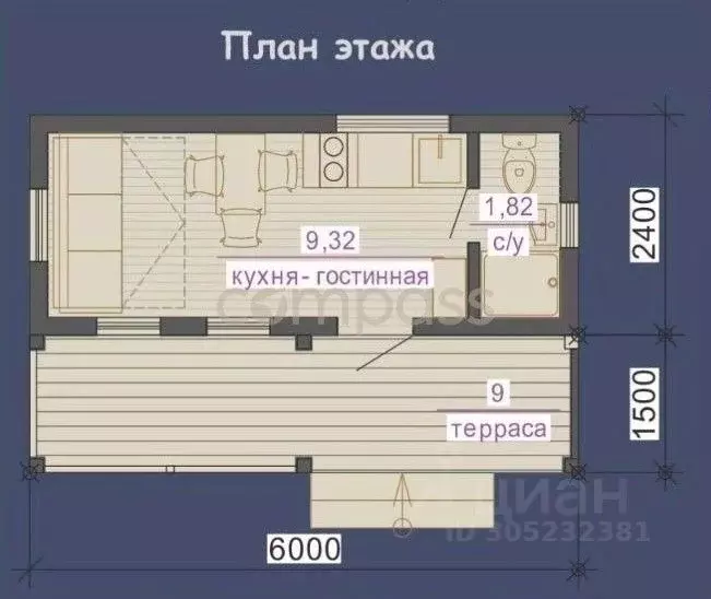 Дом в Тюменская область, Нижнетавдинский район, д. Красный Яр  (23 м) - Фото 1