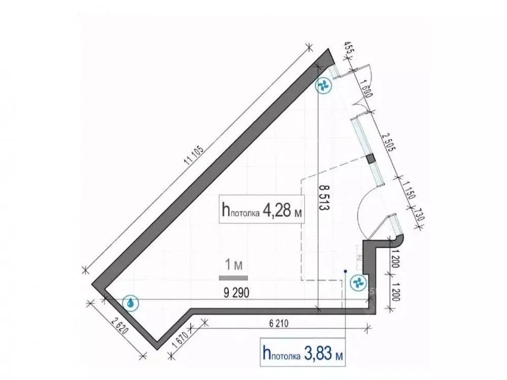 Помещение свободного назначения в Москва Бутырская ул., уч1 (48 м) - Фото 1