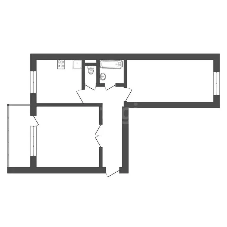 2-комнатная квартира: Ачинск, 9-й микрорайон, 12 (55 м) - Фото 0