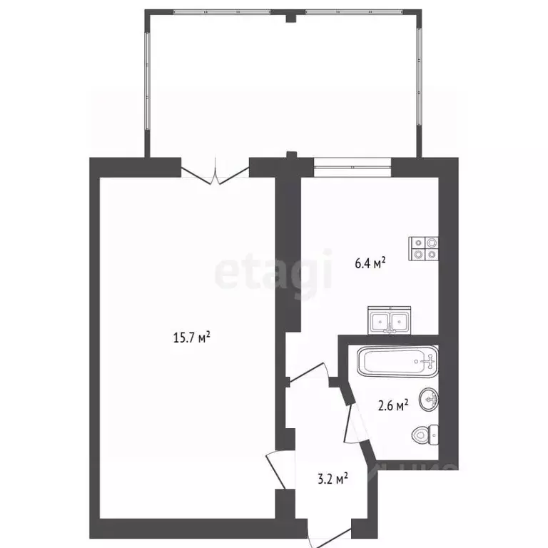 2-к кв. Крым, Ялта ул. Московская, 37 (38.0 м) - Фото 2