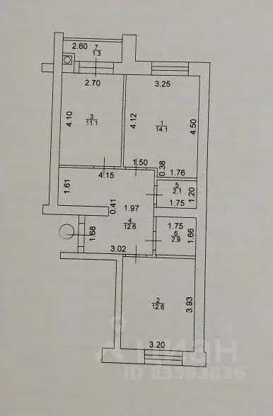 2-к кв. Татарстан, с. Высокая Гора ул. Рождественская, 6 (56.7 м) - Фото 2