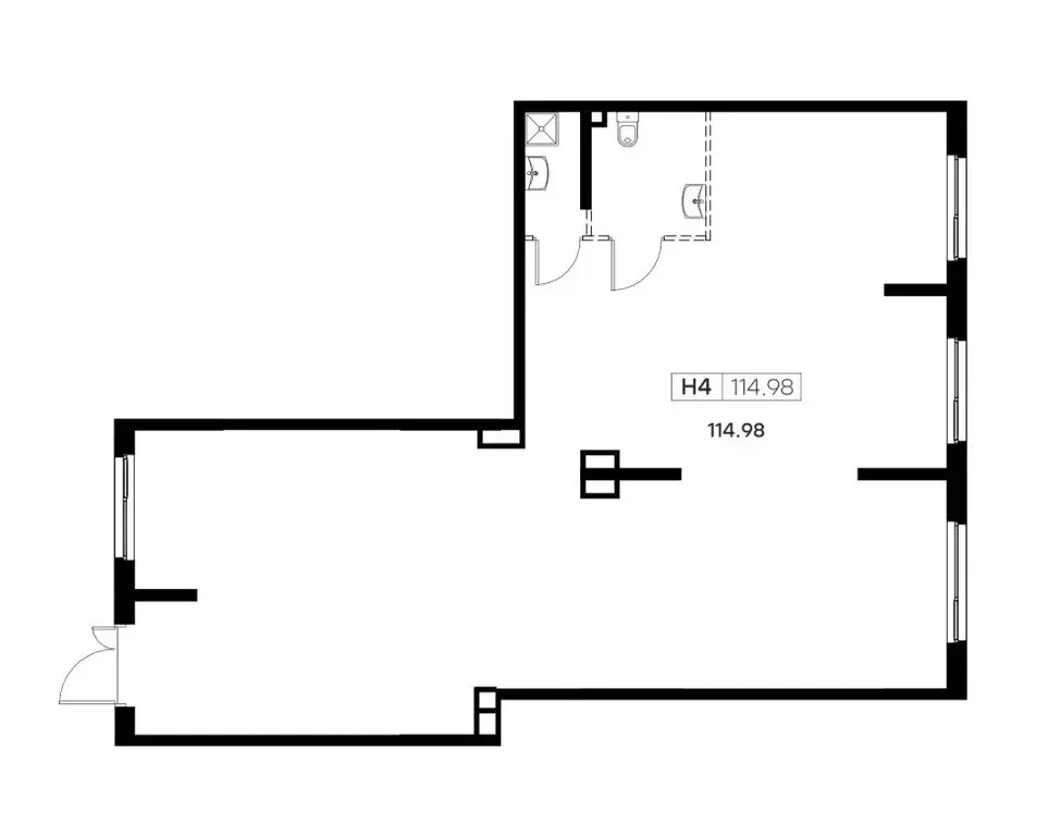 Помещение свободного назначения (114.98 м) - Фото 1