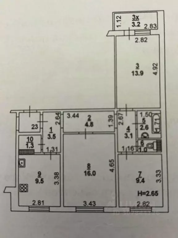 3-к кв. Ростовская область, Ростов-на-Дону Таганрогская ул., 143/6 ... - Фото 0