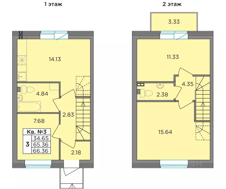 Таунхаус в Ленинградская область, Тосненский район, Федоровское ... - Фото 1