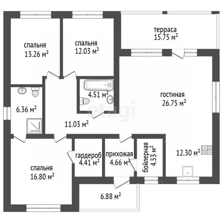 Дом в Мордовия, Лямбирский район, Берсеневское с/пос, Альтерра кп  ... - Фото 2