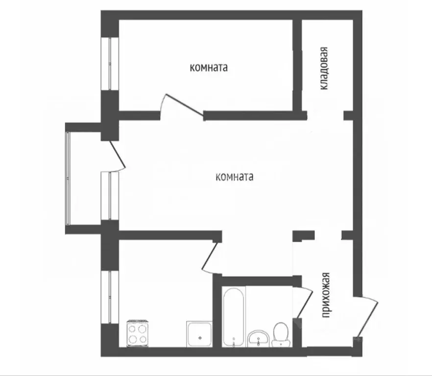 2-к кв. Вологодская область, Вологда ул. Горького, 105А (44.8 м) - Фото 2