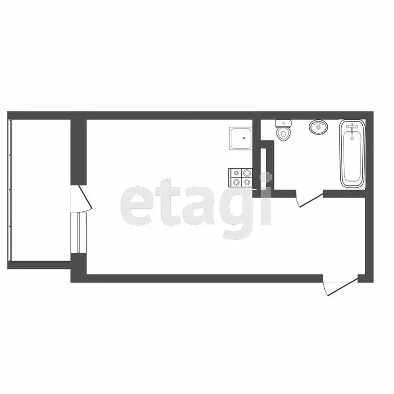 Квартира-студия: деревня Патрушева, улица Александра Пушкина, 16 ... - Фото 1