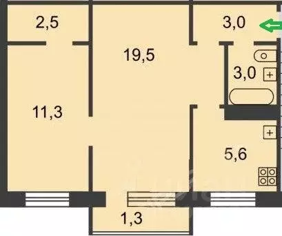 2-к кв. Нижегородская область, Нижний Новгород ул. Лескова, 23 (46.0 ... - Фото 0