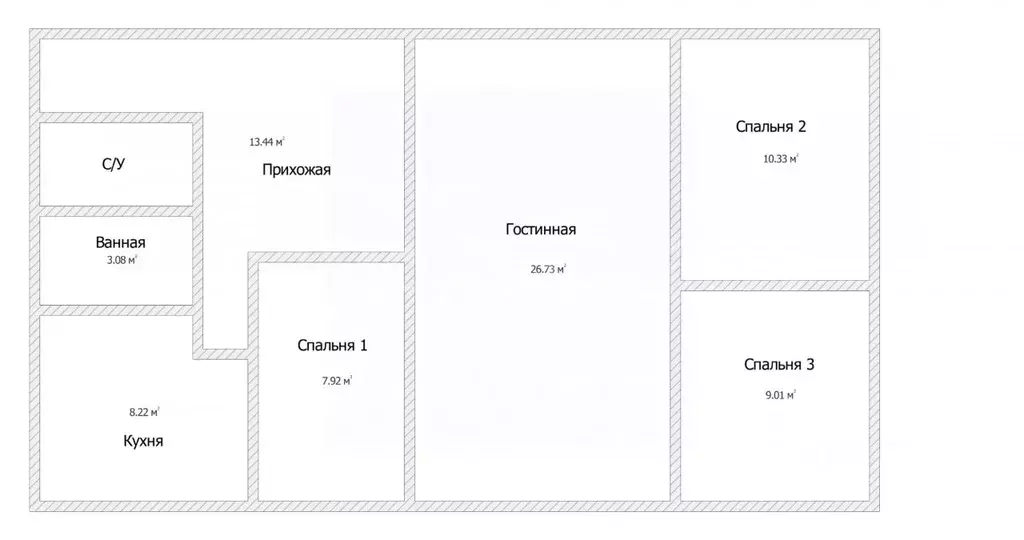 4-к кв. Москва д. Яковлевское, 21 (60.9 м) - Фото 2