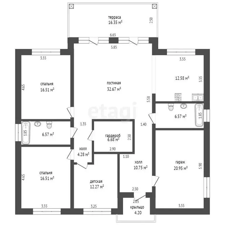 Дом в Зубарева, Слободская улица (149 м) - Фото 2