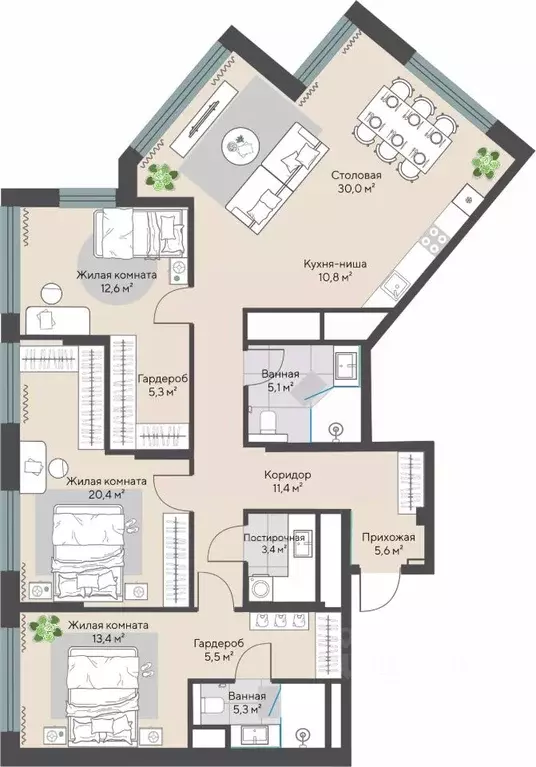 3-к кв. Свердловская область, Екатеринбург Парковый мкр, Никольский ... - Фото 1