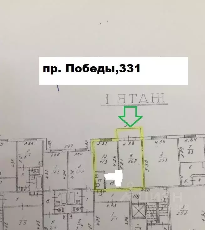 Торговая площадь в Челябинская область, Челябинск просп. Победы, 331 ... - Фото 1