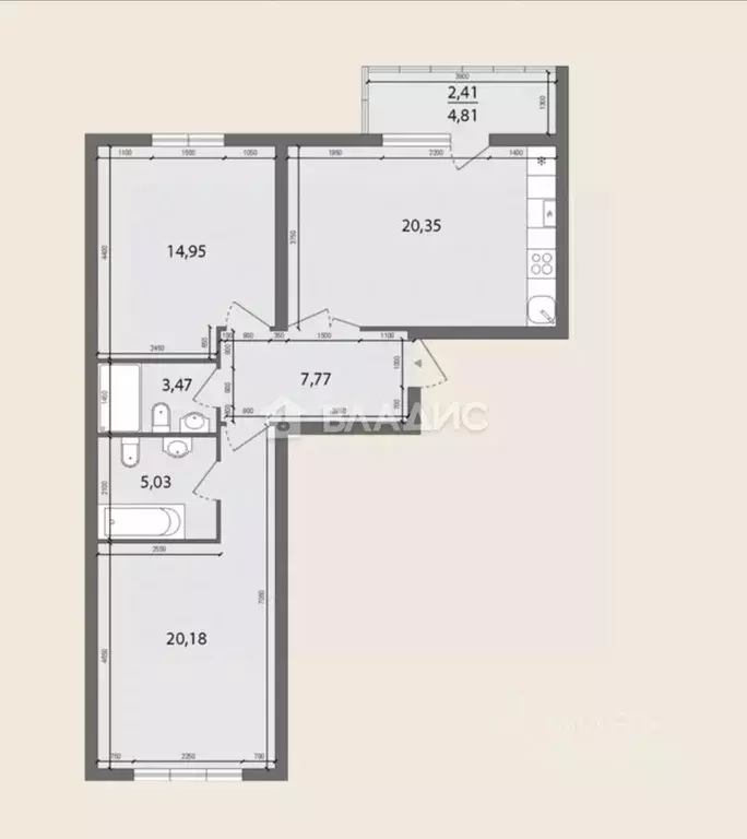 3-к кв. Липецкая область, Елец Александровский мкр, 22 (74.16 м) - Фото 2