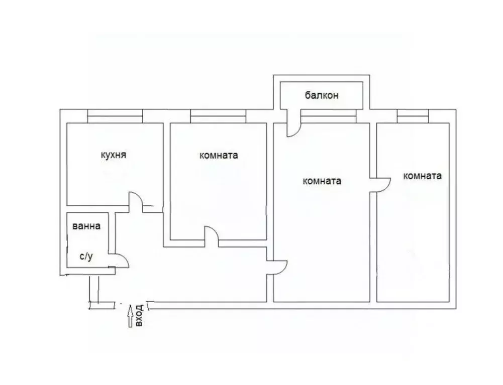 3-к кв. Орловская область, Орел ул. Металлургов, 11 (56.9 м) - Фото 2